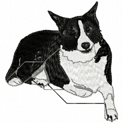 Dogs Embroidery Design 4 Dogs Embroidery Design 4